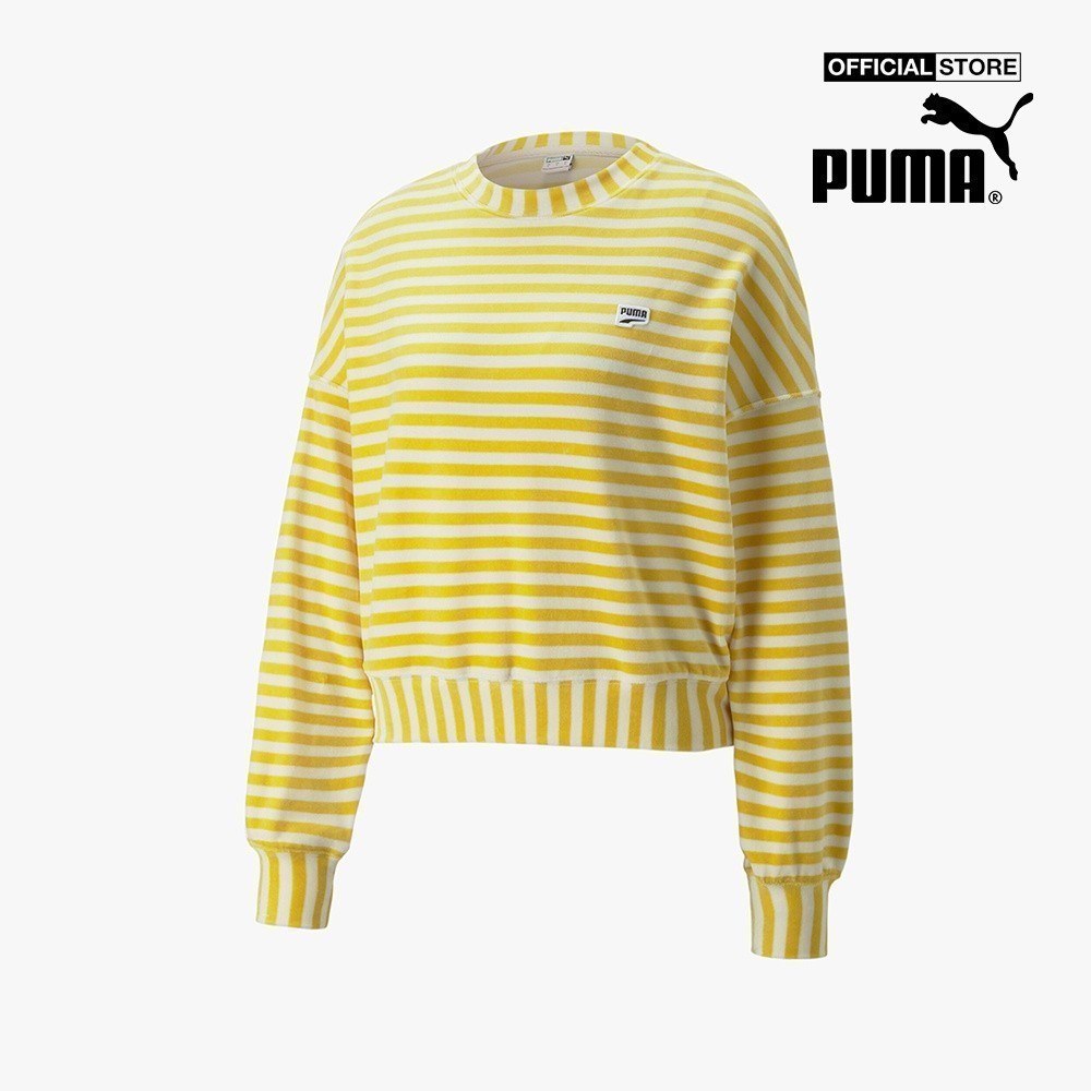 PUMA - Áo sweatshirt nữ tay dài Downtown Velour 535746-65