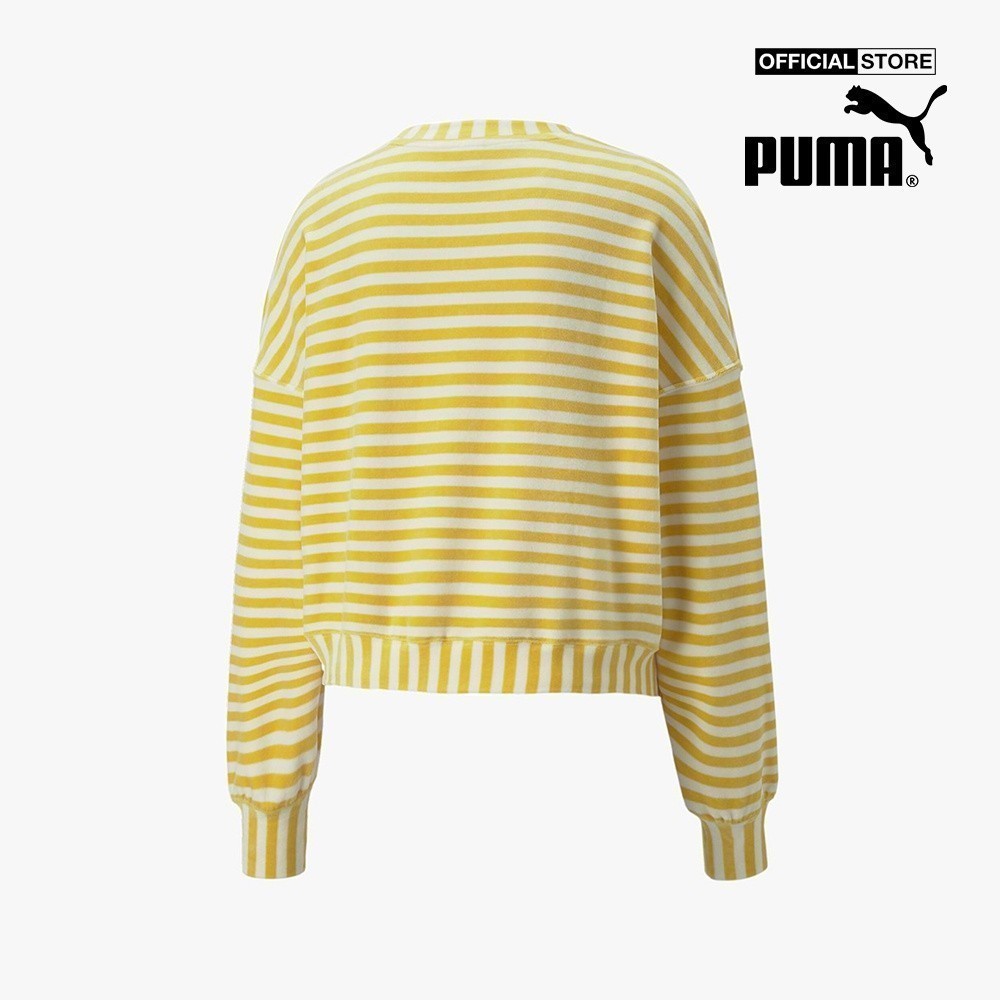 PUMA - Áo sweatshirt nữ tay dài Downtown Velour 535746-65