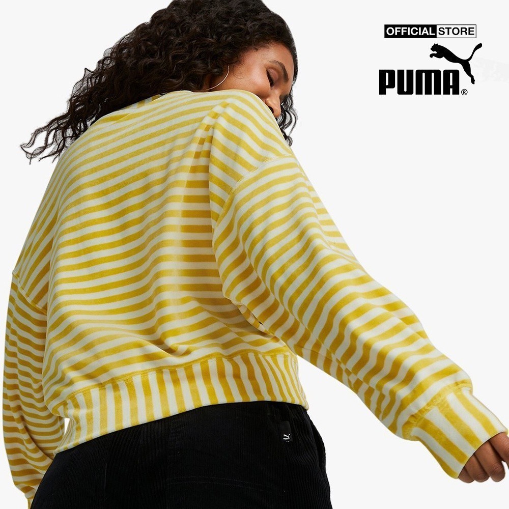 PUMA - Áo sweatshirt nữ tay dài Downtown Velour 535746-65