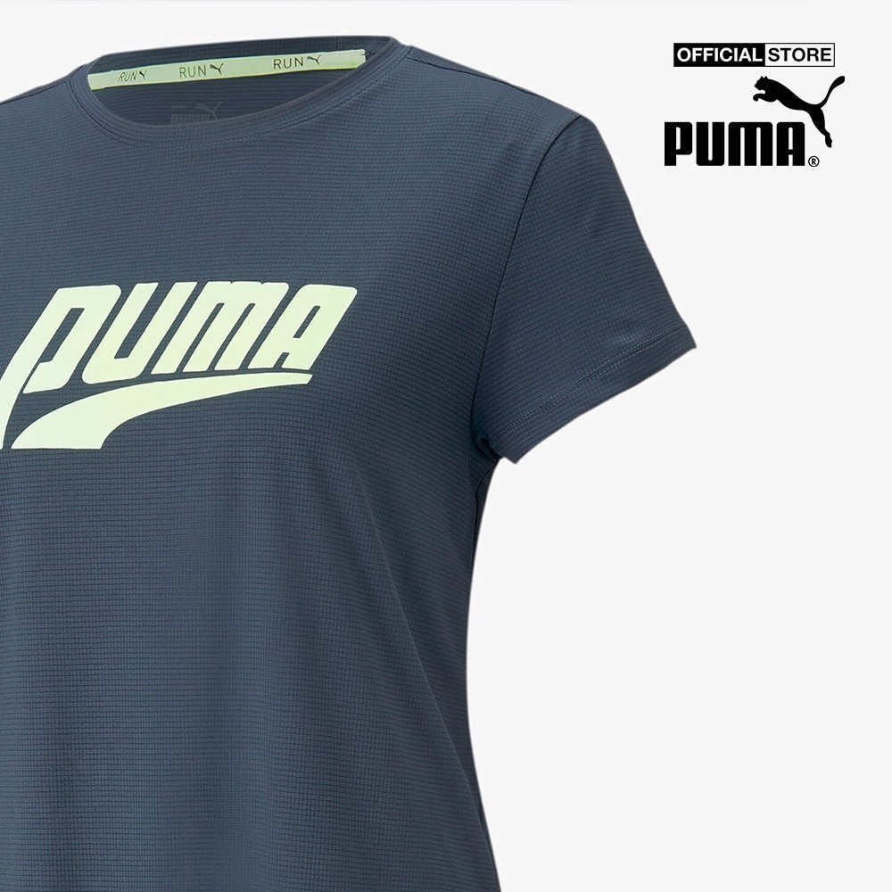 PUMA - Áo thun thể thao nữ cổ tròn tay ngắn Run Logo 523266-16