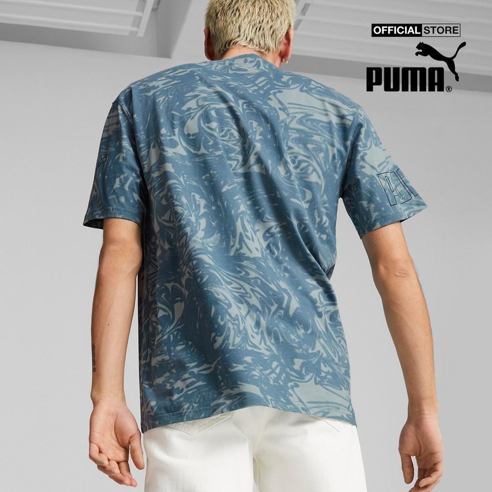 PUMA - Áo thun nam cổ tròn tay ngắn POWER Printed 673397-84
