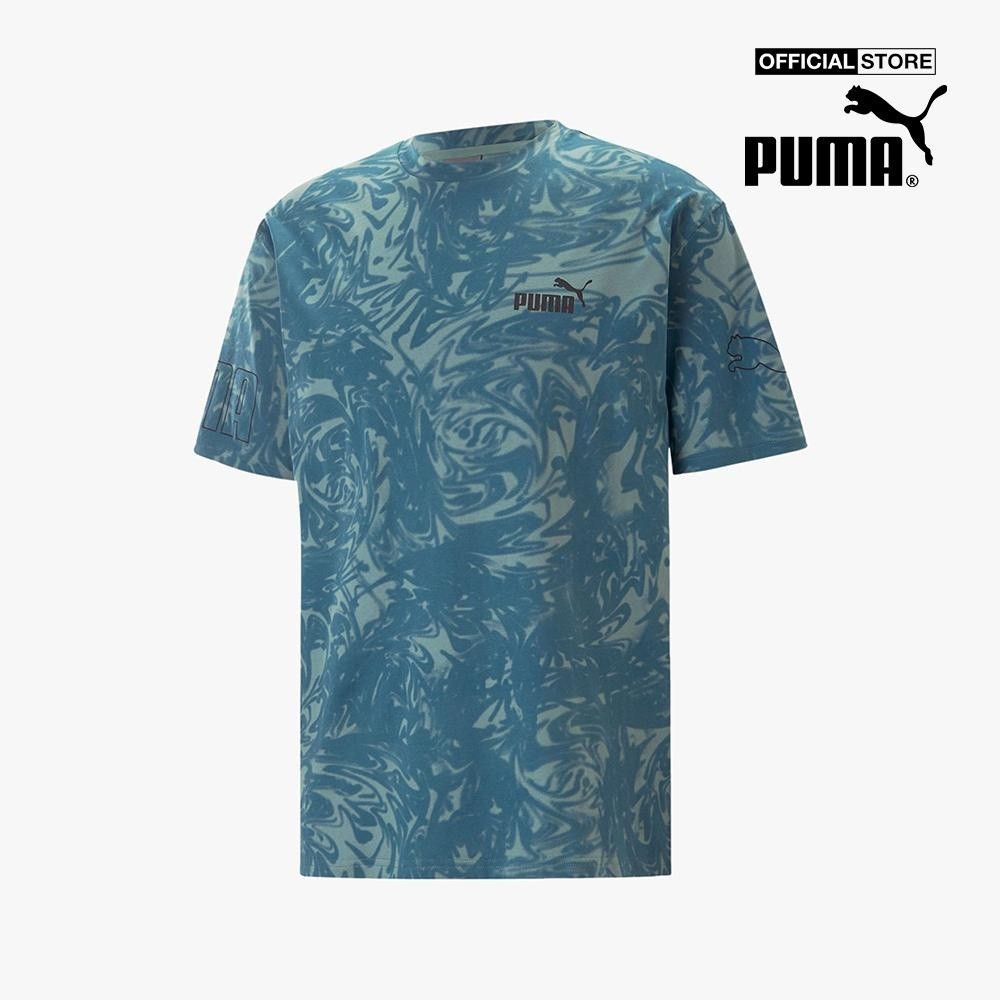 PUMA - Áo thun nam cổ tròn tay ngắn POWER Printed 673397-84