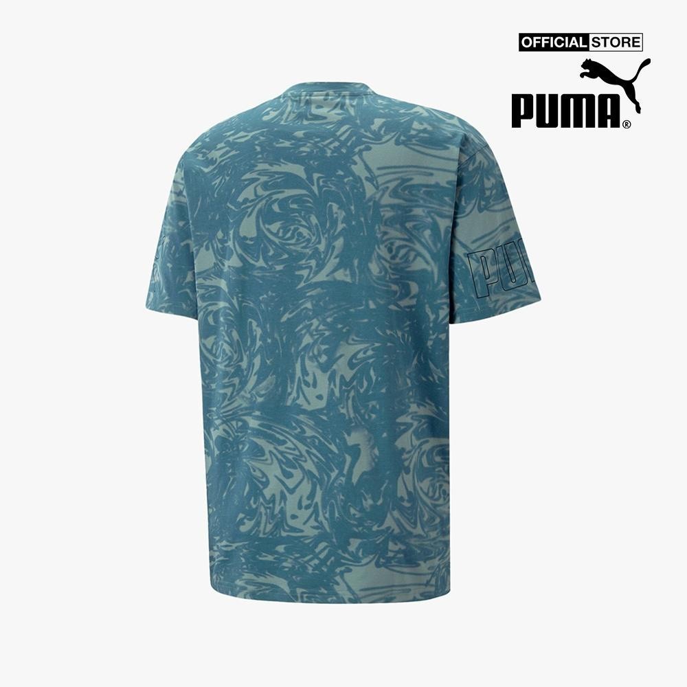 PUMA - Áo thun nam cổ tròn tay ngắn POWER Printed 673397-84
