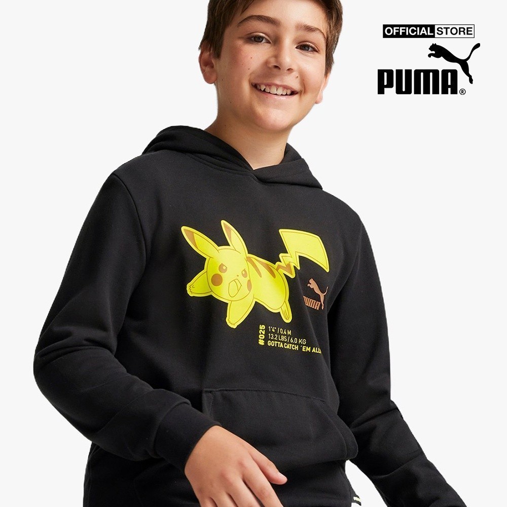 PUMA - Áo hoodie trẻ em phối mũ Puma x Pokémon 536431-01