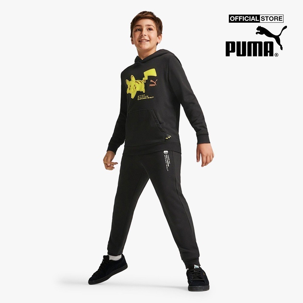 PUMA - Áo hoodie trẻ em phối mũ Puma x Pokémon 536431-01