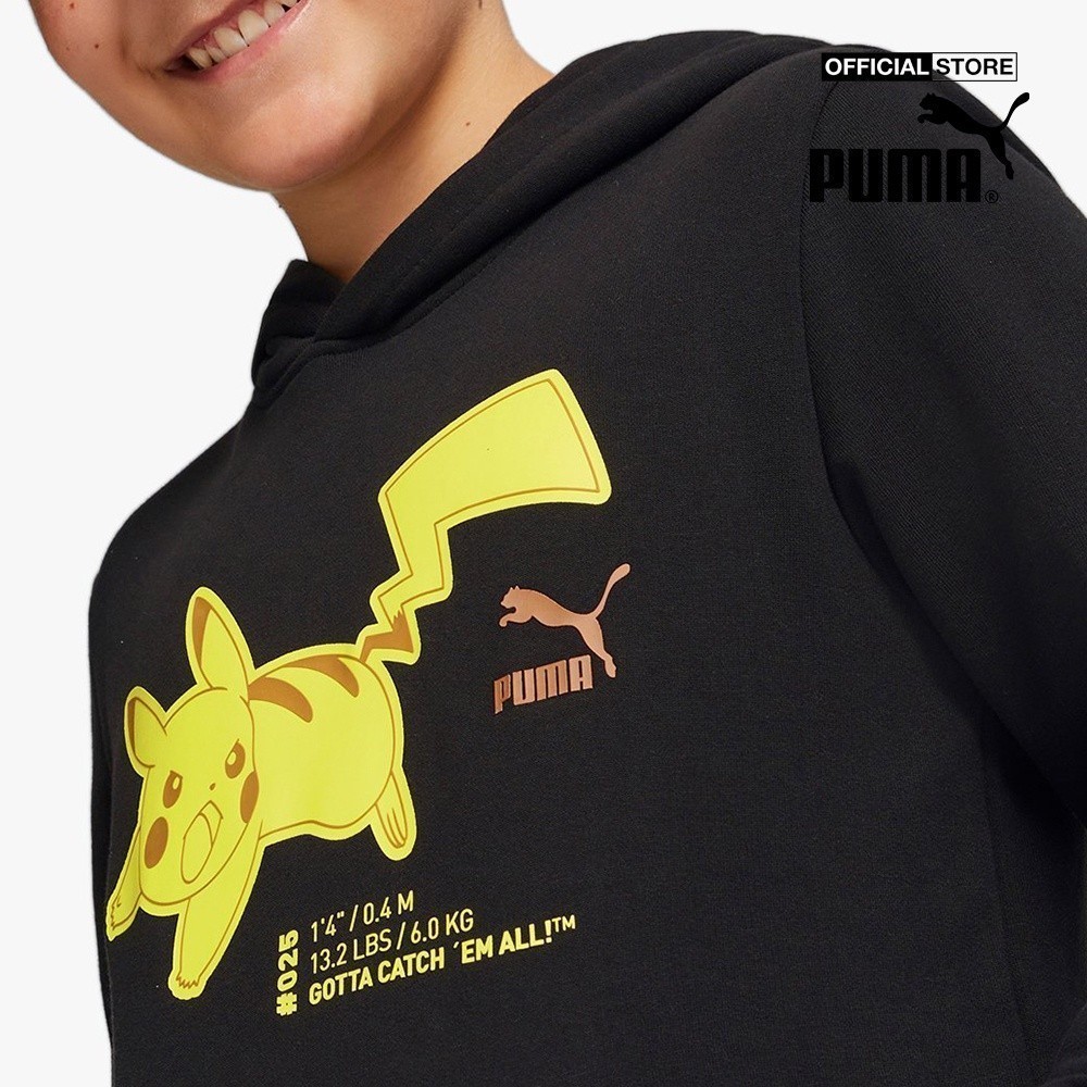 PUMA - Áo hoodie trẻ em phối mũ Puma x Pokémon 536431-01