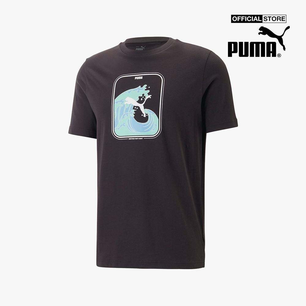 PUMA - Áo thun nam cổ tròn tay ngắn GRAPHICS Wave 674483-01