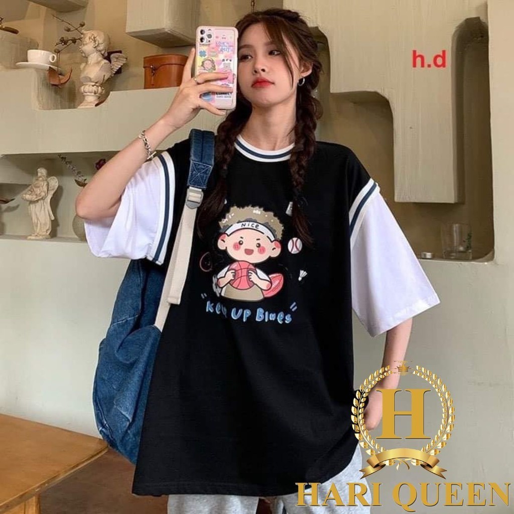 Áo phông bóng chày cậu bé Keep HARIQUEEN