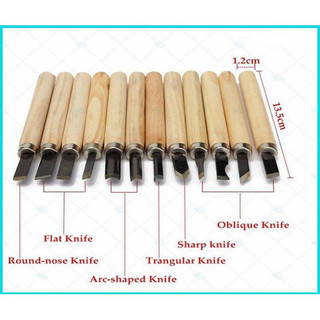 Bộ 12 dao trạm, trổ, chạm trổ trên gỗ, nhựa, trái cây... giành cho thợ chuyên nghiệp