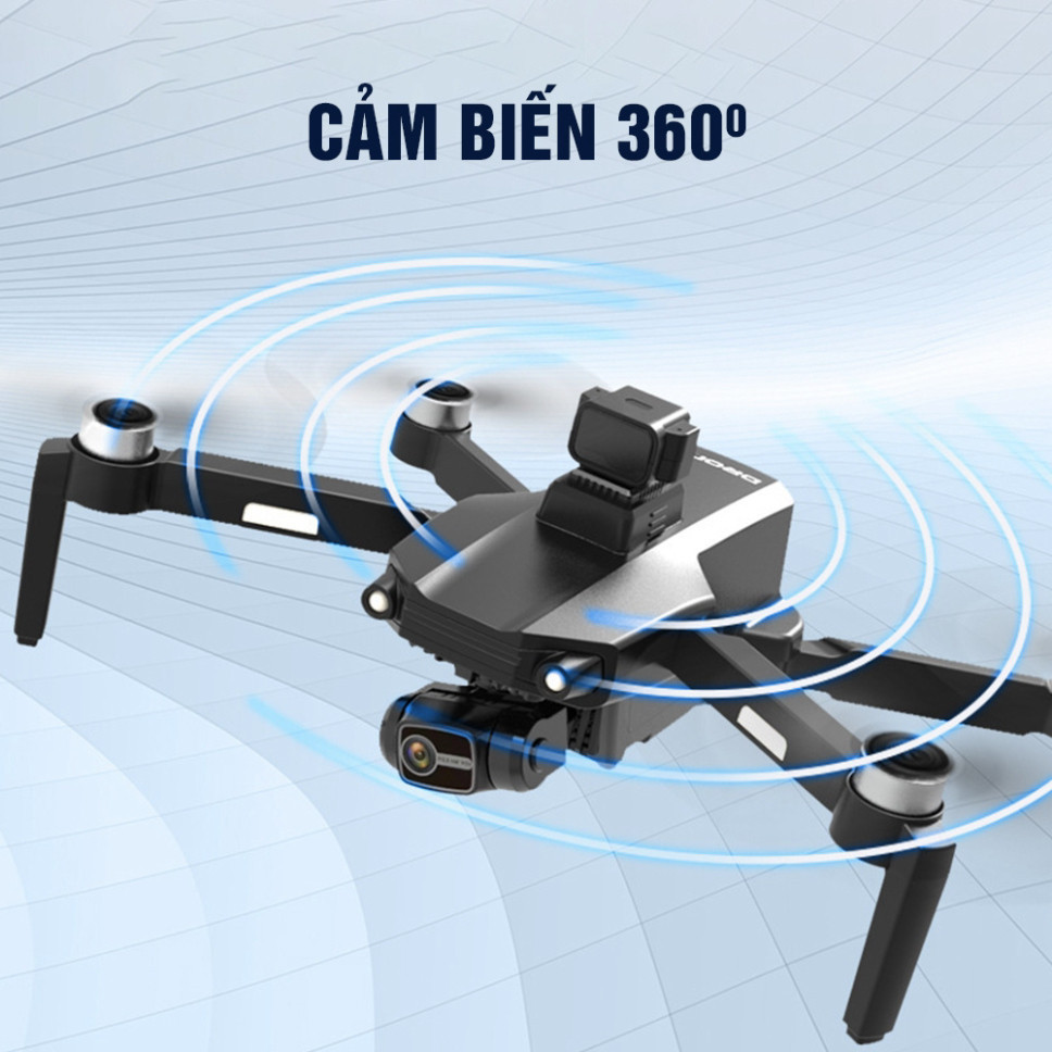 Flycam M218 Máy Bay Điều Khiển Từ Xa Camera Sắc Nét Gimbal Chống Rung 3 Trục GPS Tự Động Quay Về Động Cơ Không Chổi Than | BigBuy360 - bigbuy360.vn