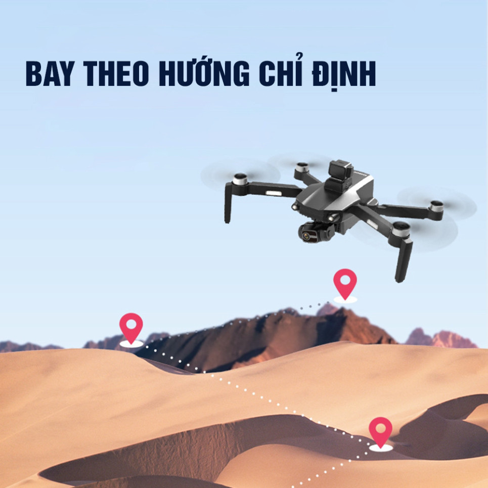 Flycam M218 Máy Bay Điều Khiển Từ Xa Camera Sắc Nét Gimbal Chống Rung 3 Trục GPS Tự Động Quay Về Động Cơ Không Chổi Than | BigBuy360 - bigbuy360.vn