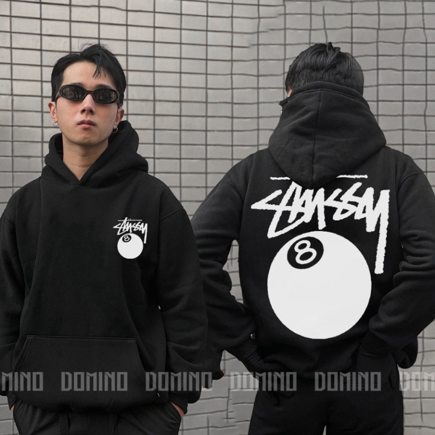 Áo Hoodie Unisex Stussy Bida Form Rộng nguyên liệu Nỉ Bông Mềm Mịn saigontee