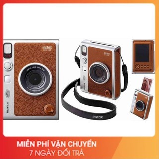 Máy ảnh fujifilm instax mini evo hybrid đen/nâu - tặng kèm film, thẻ nhớ