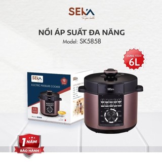 Nồi áp suất điện đa năng SEKA SK5858 dung tích 6L công suất 1000W Lòng nồi chống dính cao cấp
