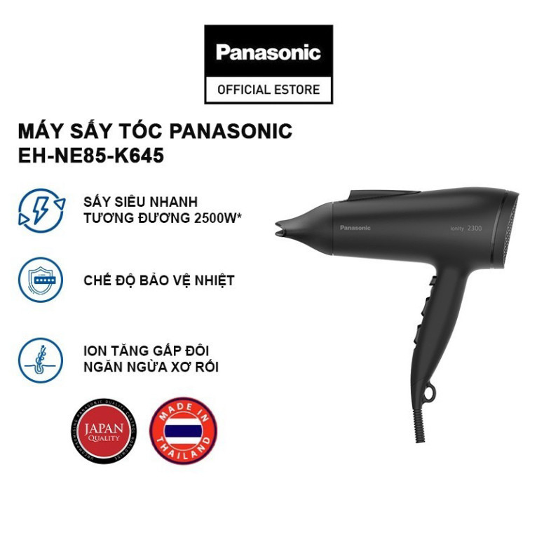 [ Máy sấy tóc ionity Panasonic EH-NE85-K645 bảo vệ tóc - Sấy siêu nhanh 2300W, hiệu suất sấy tương đương 2500W )