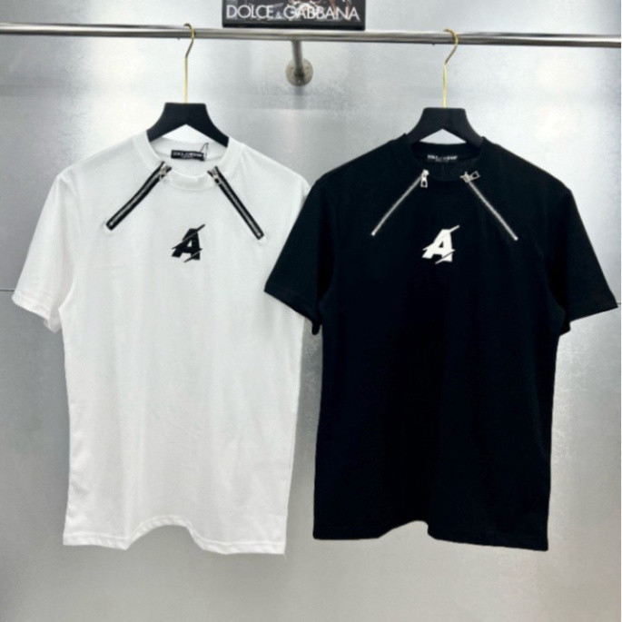 Áo phông unisex nam nữ chữ A phối 2 khoá cực đẹp, Áo thun siêu hot mùa hè chất cotton cực mát  siêu đẹp thời trang AT014