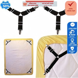 Bộ 4 Kẹp giữ cố định Ga Giường Drap Chống Xê Dịch, Kẹp cố định ga giường, ga trải nệm chống nhăn, giữ ga giường phẳng
