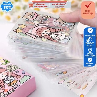 Sticker Dán Trang Trí Cốc, Điện Thoại, Laptop Vuông 6cm (nhiều mẫu), Miếng Dán Hoạt Hình Cute