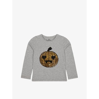 MOTHERCARE - Áo Thun Tay Dài Màu Xám Họa Tiết Halloween Dành Cho Bé Gái