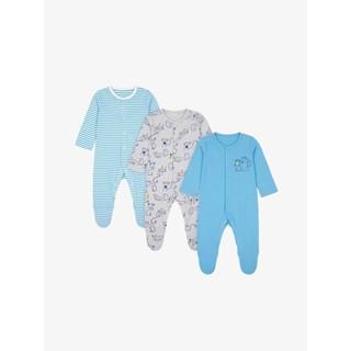 MOTHERCARE - Sleepsuits - Set 3 Bộ Áo Liền Quần Dài Tay Dài Chân