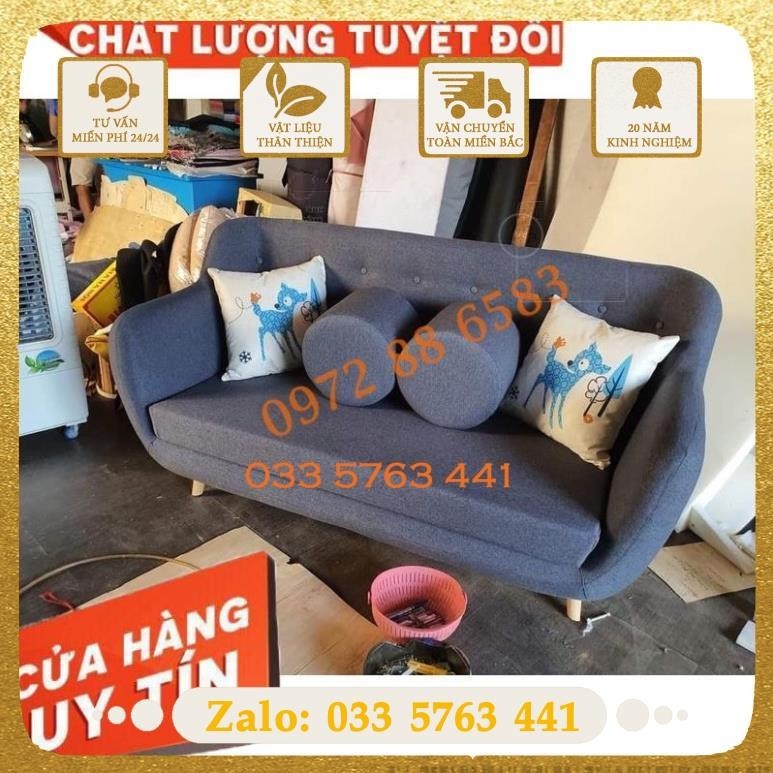 Ảnh thật sofa văng thuyền hiện đại - chọn bộ 5 món ghế sofa nỉ không kèm bàn