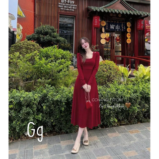 Đầm Xòe Maxi Dài Tay Siêu Tôn Dáng MK001 LUH HỎA TỐC