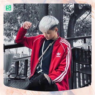  Áo Khoác Adidas Thể Thao Chất Thun Dày Dặn Chống Gió - Áo Bomber Nam Nữ 3 Sọc Hình Thêu Cao Cấp