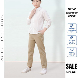Quần Dài Kaki Đi Học Trẻ Em - M3 Cho Bé Trai Bé Gái Cao Cấp MQ LUXURY, Quần Tây Âu Đồng Phục Học Sinh Duouble 2T