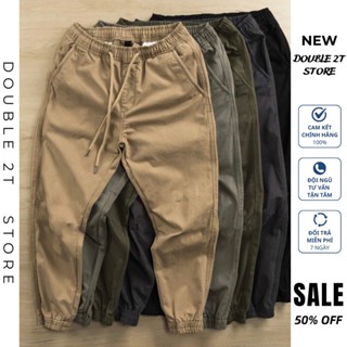 Quần Jogger Kaki - JG1 Cạp Chun Trẻ Trung, Jogger Kaki Nam Cao Cấp Vải Mềm Double 2T