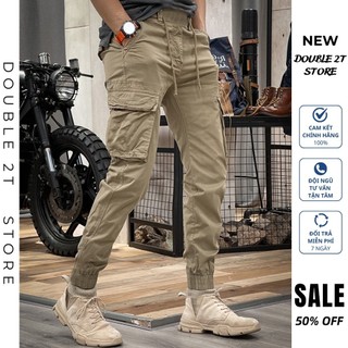 Quần Jogger Kaki - JG 3 Quần Jogger Kaki Túi Hộp Nam, Chất Vải Kaki Co Giãn MQ LUXURY Double 2T