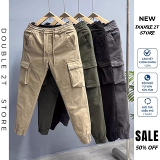 Quần Jogger Kaki - JG3 Quần Jogger Túi Hộp Cao Cấp Nam Cạp Chun Bo Gấu MQ LUXURY Double 2T