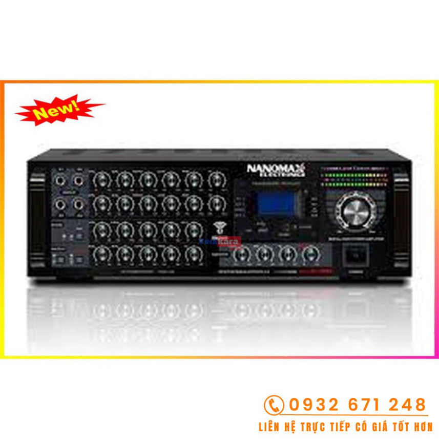 Amply karaoke Nanomax PA-1209A, karaoke hay, 20 sò Japan cao cấp, công suất lớn - hàng chính hãng