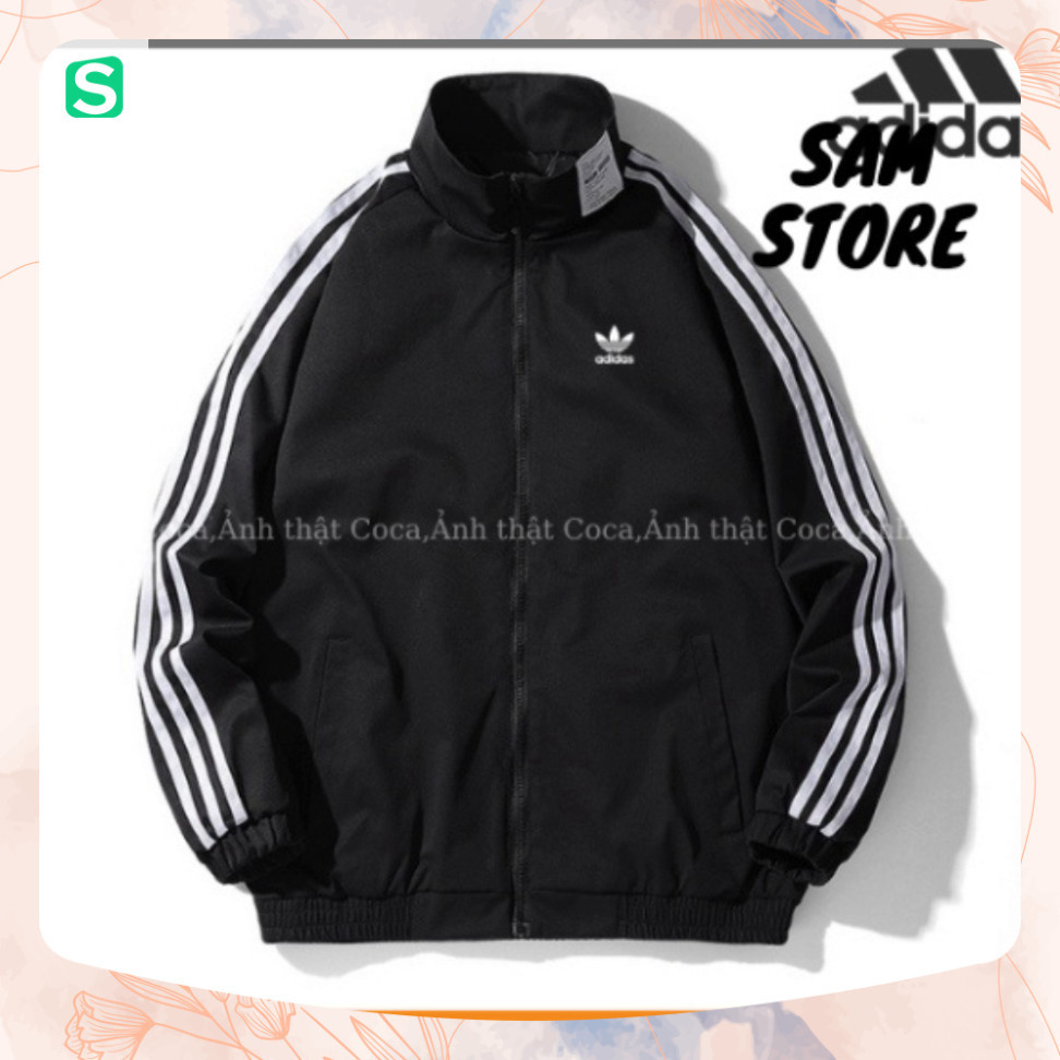 Xả áo khoác thể thao nam adidas das đẹp 3 sọc bigsize 100kg cao cấp thun poly lớp dày dặn hàng logo thêu -Coca shop - Sa