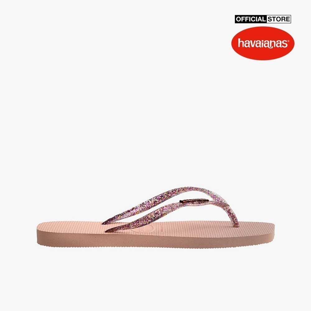 HAVAIANAS - Dép kẹp nữ Slim Square Logo Metallic 4148257-0076