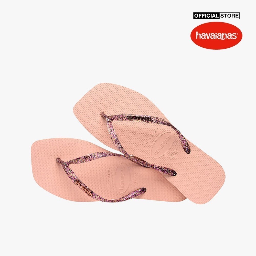 HAVAIANAS - Dép kẹp nữ Slim Square Logo Metallic 4148257-0076