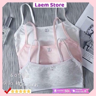 Áo lót lá học sinh chất liệu cotton tăm thoáng mát có mút ngực 6059