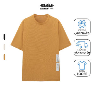 Áo Thun Nam Tay Ngắn Vải Bề Mặt Họa Tiết Thêu Form Loose - Routine 10S23TSS045