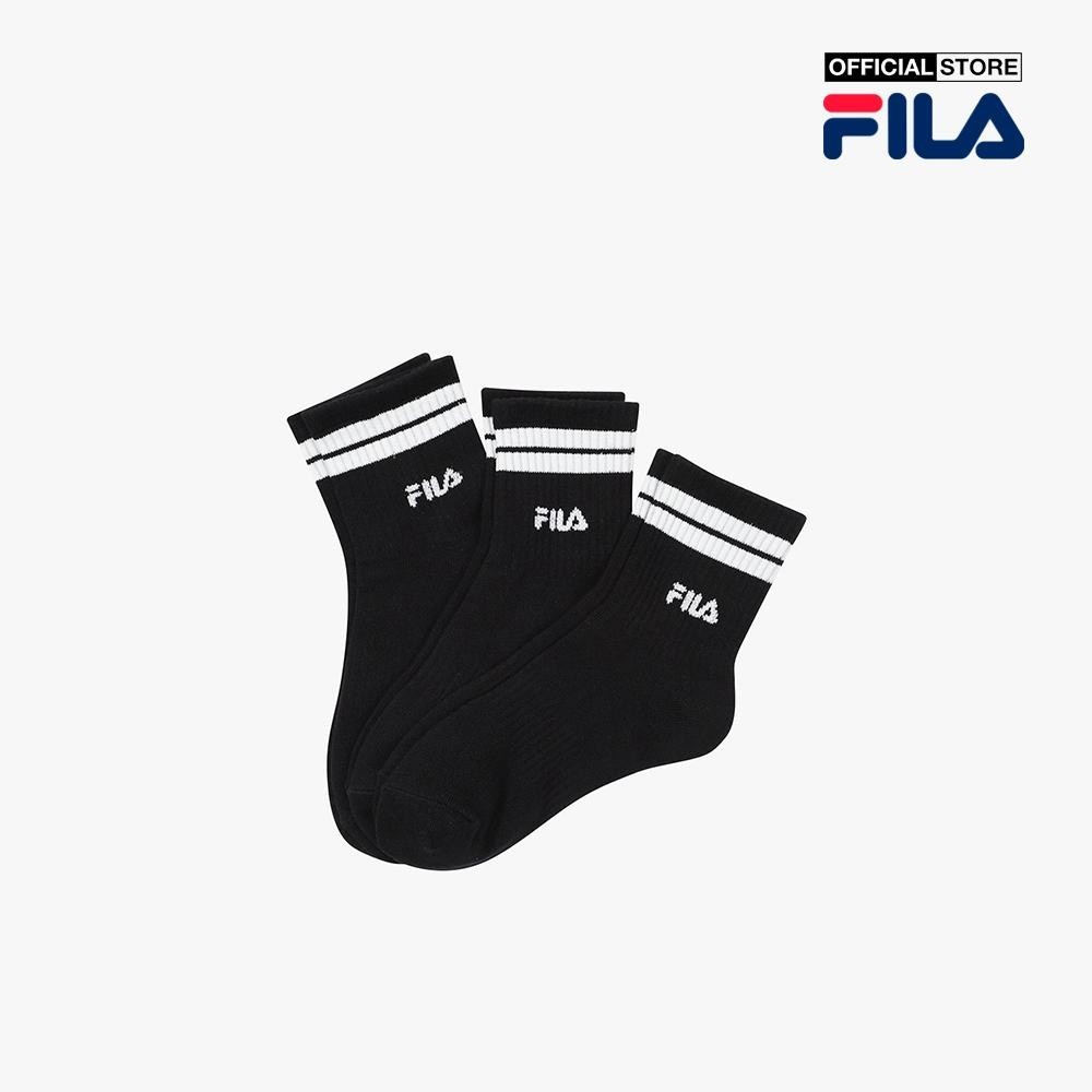 FILA - Vớ cổ cao unisex kẻ sọc hiện đại FS3SCF5332X-BLK