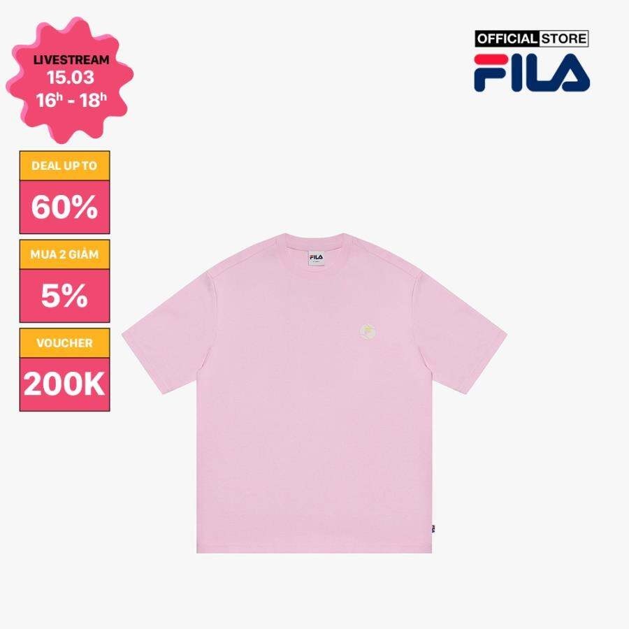 FILA - Áo thun unisex cổ tròn tay ngắn Heritage Loose Fit FW2RSF2087X-CPK