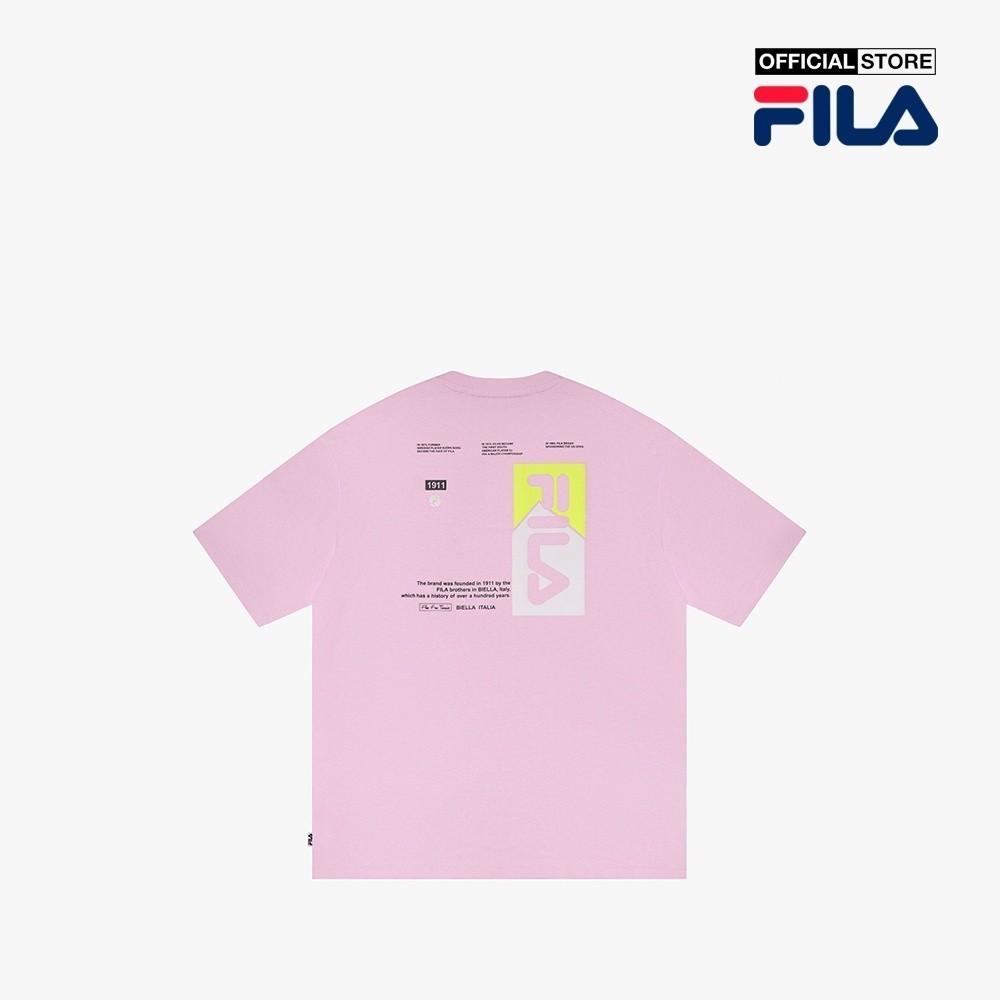 FILA - Áo thun unisex cổ tròn tay ngắn Heritage Loose Fit FW2RSF2087X-CPK