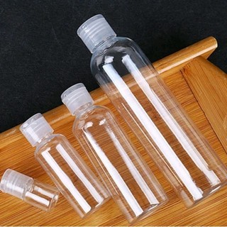 Chai nhựa pet nắp bật 10ml 20ml 30ml 50ml 100ml đựng gel rửa tay, chiết mỹ phẩm