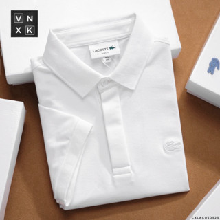 Áo Thun Nam POLO LACOSTE GIẤU NÚT TRẮNG TRƠN BASIC SlimFit - Vải CVC Xịn Nhẹ Mát Cao Cấp Hàng Xuất Xịn Chính Hãng