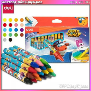❤️ Bút sáp nến Deli - 12 màu/18 màu/24 màu - 1 hộp - EC21000-EC21010-EC21020 [ Đặng Ngoan Shop ]