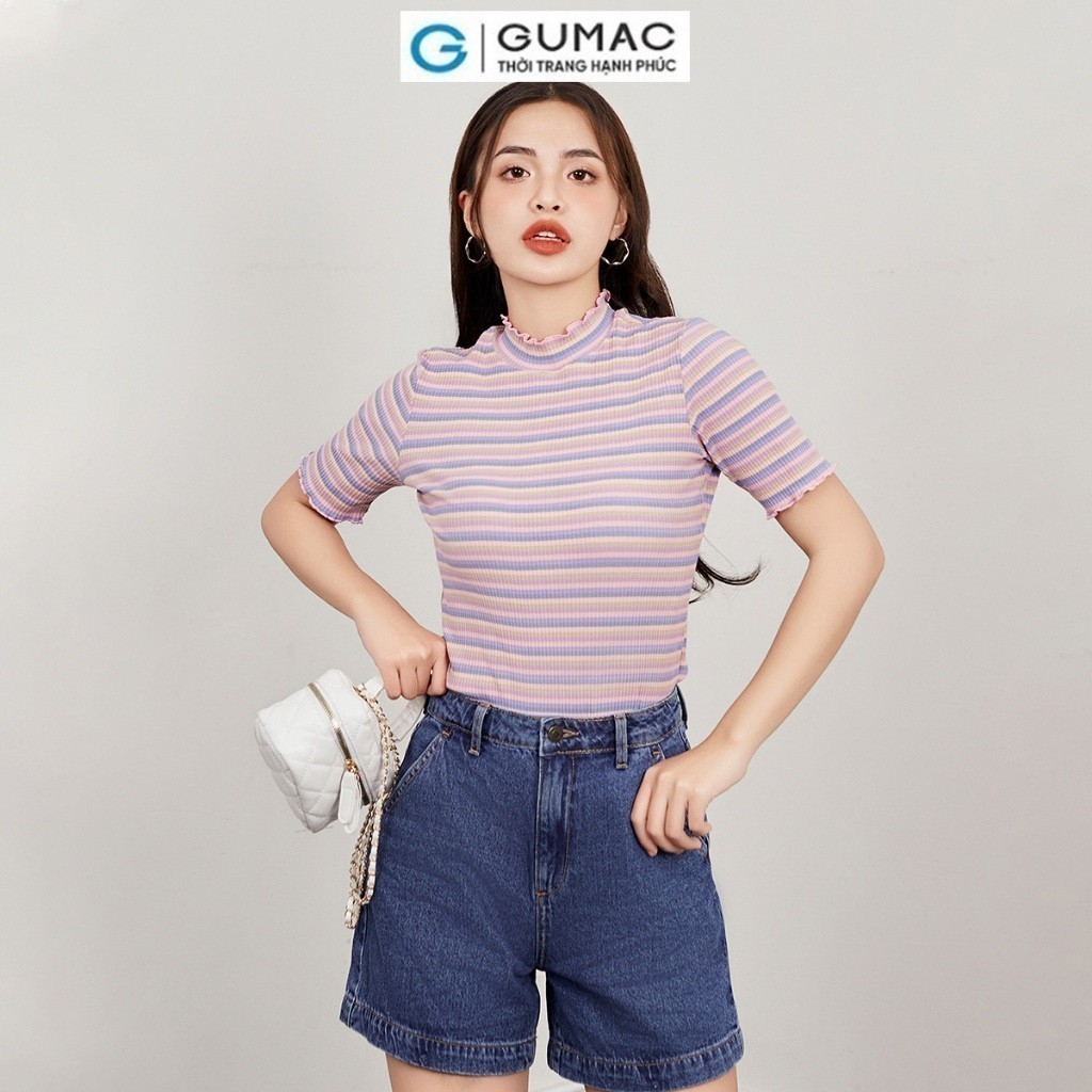 Quần short jeans nữ, quần đùi nữ thời trang GUMAC SHD12007