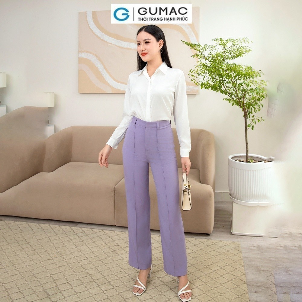 Quần tây nữ ống đứng thiết kế chiết ly QD11065 thời trang GUMAC