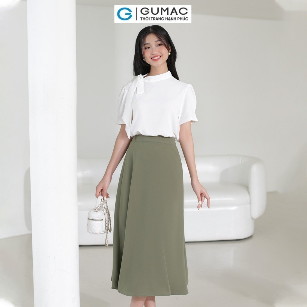 Chân váy nữ công sở dáng xòe thanh lịch  thời trang GUMAC VE01011 - BVE00013