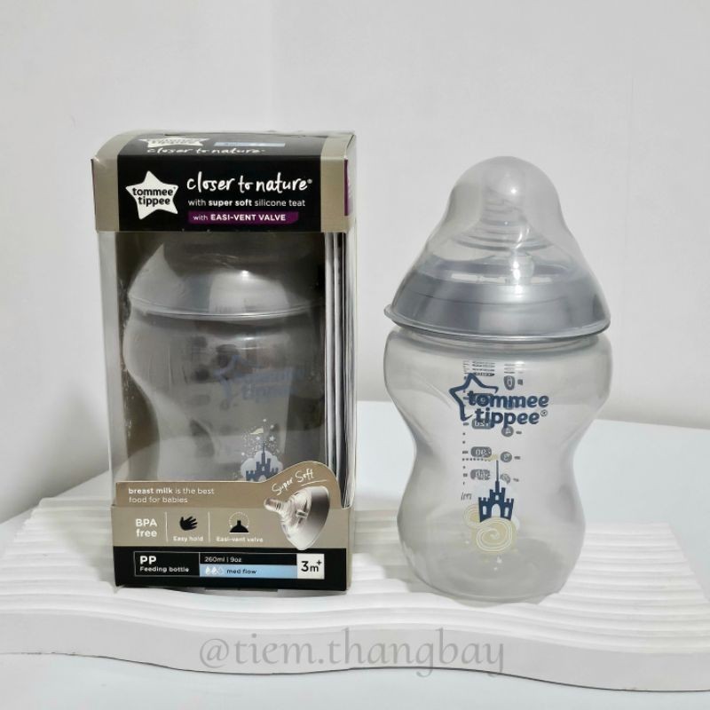 (NÚM VIỆT) (TÁCH SET NO BOX) BÌNH SỮA TOMMEE TIPPEE 260ml
