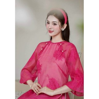Áo dài cách tân thiết kế cao cấp chất liệu tơ óng màu sắc nhã nhặn,Áo dài đi lễ đi đám cưới_PO57