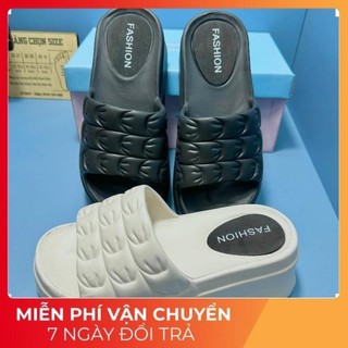 Dép quai ngang nữ, dép lê bánh mì FASHION độn đế 5cm siêu nhẹ