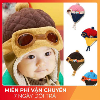 Mũ phong cách phi công dễ thương cho bé